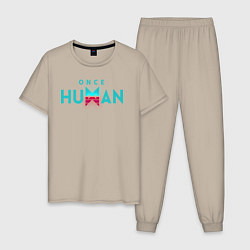 Мужская пижама Once human logo