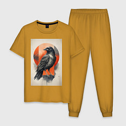 Мужская пижама Силуэт черной ворон