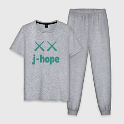 Пижама хлопковая мужская BTS jhope, цвет: меланж