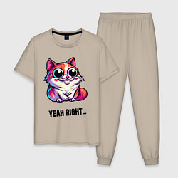 Мужская пижама Саркастически улыбающийся кот