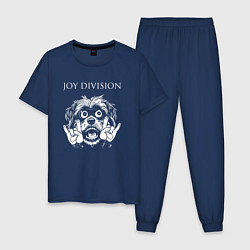 Пижама хлопковая мужская Joy Division rock dog, цвет: тёмно-синий