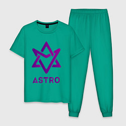 Пижама хлопковая мужская Звезда Astro, цвет: зеленый