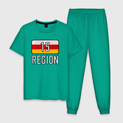 Пижама хлопковая мужская Region 15, цвет: зеленый
