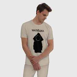 Пижама хлопковая мужская Matrёшka, цвет: миндальный — фото 2