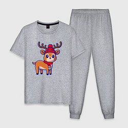 Мужская пижама Зимний оленёнок