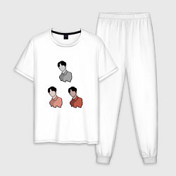 Мужская пижама Три портрета, одна личность