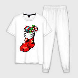 Мужская пижама Рождественский чулок