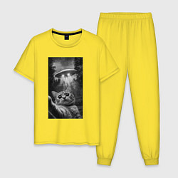 Мужская пижама Котейка и НЛО