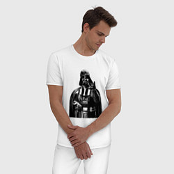 Пижама хлопковая мужская Дарт Вейдер ситх, цвет: белый — фото 2