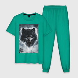 Мужская пижама Волк с оскаленной пастью
