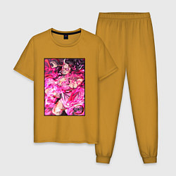 Мужская пижама Клинок рассекающий демонов Незуко в битве