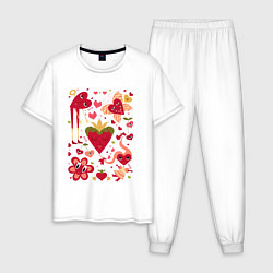 Мужская пижама Сердца коллаж