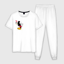 Мужская пижама Микки Маус поцелуй - парные мышки