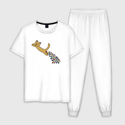 Мужская пижама Кошачьи сердечки