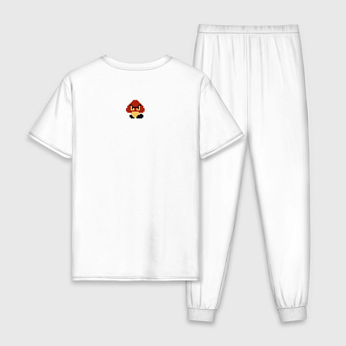 Мужская пижама Mario 8 bit / Белый – фото 2