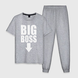Пижама хлопковая мужская Big boss arrow, цвет: меланж