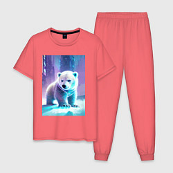 Мужская пижама Прикольный милый медвежонок