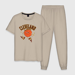 Пижама хлопковая мужская Cleveland Cavs, цвет: миндальный