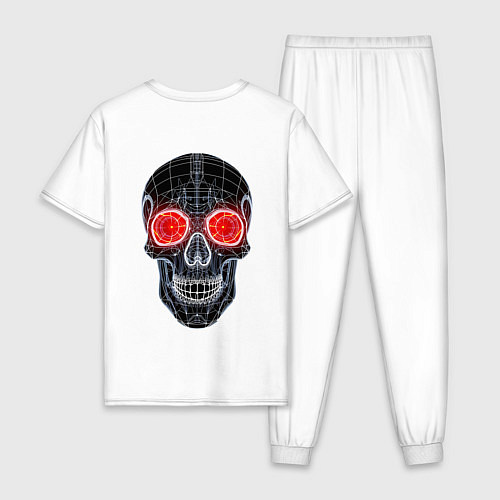 Мужская пижама Halloween skull / Белый – фото 2