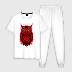 Мужская пижама Сова красная