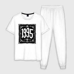 Пижама хлопковая мужская Готический стиль 1995, цвет: белый
