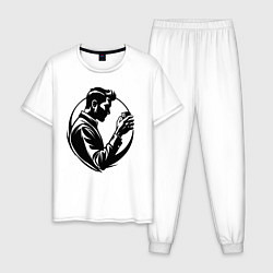 Мужская пижама Бармен со стаканом