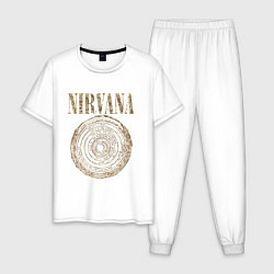 Пижама хлопковая мужская Nirvana Circles of hell, цвет: белый