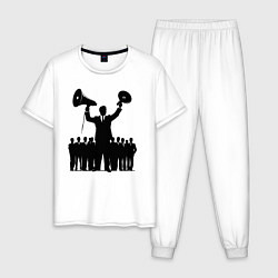 Мужская пижама Пиарщик с мегафонами