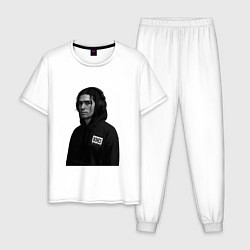 Мужская пижама Bones в капюшоне с наушниками