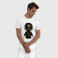 Пижама хлопковая мужская Bones хоррор кукла, цвет: белый — фото 2