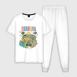 Мужская пижама Нирвана, мультяшный стиль