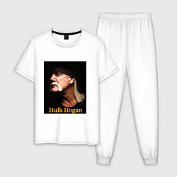 Пижама хлопковая мужская Hulk Hogan память, цвет: белый
