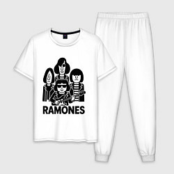 Мужская пижама Ramones силуэты