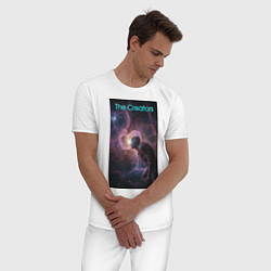 Пижама хлопковая мужская The Creators - space giant, цвет: белый — фото 2