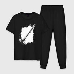 Мужская пижама Хоккейная клюшка в квадрате