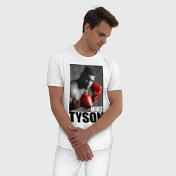 Пижама хлопковая мужская Mike Tyson, цвет: белый — фото 2