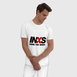Пижама хлопковая мужская INXS, цвет: белый — фото 2