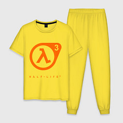 Пижама хлопковая мужская Half-Life 3, цвет: желтый