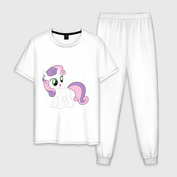 Пижама хлопковая мужская Пони Крошка Бель, цвет: белый
