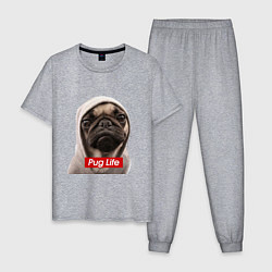 Мужская пижама Pug life