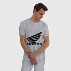 Пижама хлопковая мужская Honda Motor, цвет: меланж — фото 2