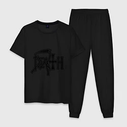 Пижама хлопковая мужская Death (смерть), цвет: черный