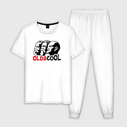 Пижама хлопковая мужская Oldscool USSR, цвет: белый