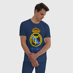 Пижама хлопковая мужская Real Madrid, цвет: тёмно-синий — фото 2