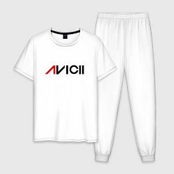 Пижама хлопковая мужская Avicii, цвет: белый