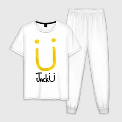 Пижама хлопковая мужская Jack U, цвет: белый