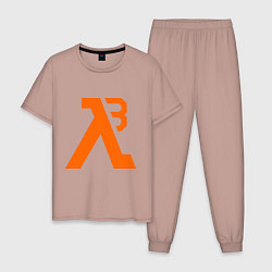 Пижама хлопковая мужская Half-Life 3: Orange, цвет: пыльно-розовый