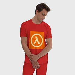 Пижама хлопковая мужская Half-Life, цвет: красный — фото 2