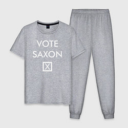 Пижама хлопковая мужская Vote Saxon, цвет: меланж