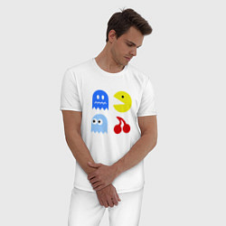 Пижама хлопковая мужская Pac-Man Pack, цвет: белый — фото 2
